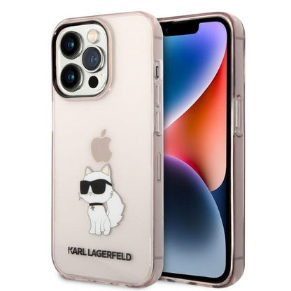 Puzdro pre Apple iPhone 14 Pro, Karl Lagerfeld, Ikonik Choupette, Ružová