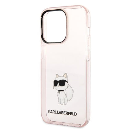 Puzdro pre Apple iPhone 14 Pro, Karl Lagerfeld, Ikonik Choupette, Ružová