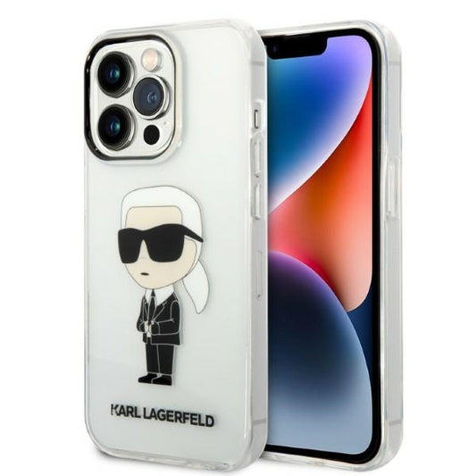 Puzdro pre Apple iPhone 14 Pro, Karl Lagerfeld, IML Ikonik NFT, Transparentné