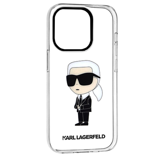Puzdro pre Apple iPhone 14 Pro, Karl Lagerfeld, IML Ikonik NFT, Transparentné