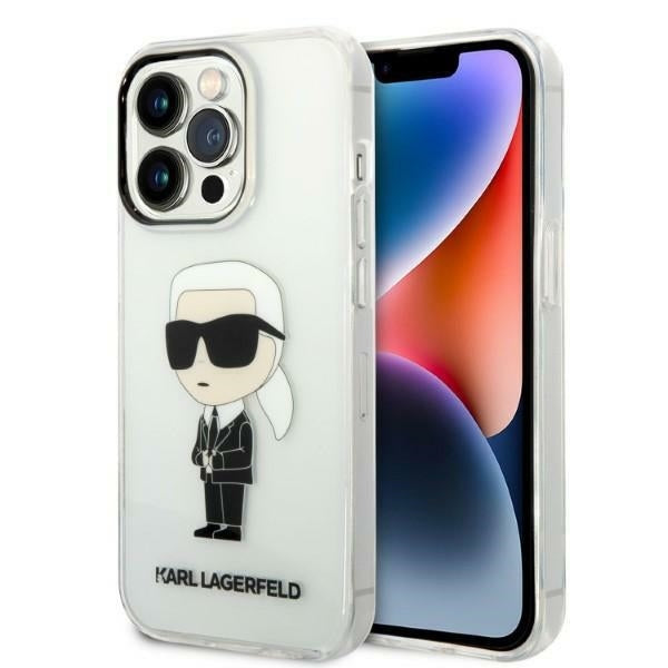 Puzdro pre Apple iPhone 14 Pro Max, Karl Lagerfeld, Ikonik Karl, Transparentné