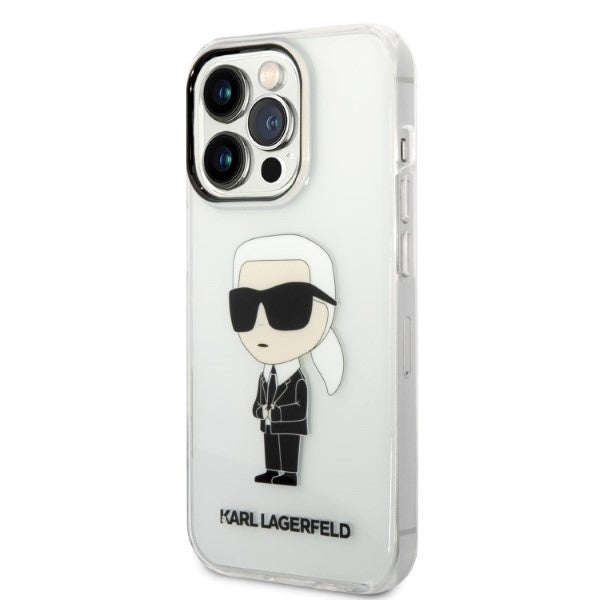 Puzdro pre Apple iPhone 14 Pro Max, Karl Lagerfeld, Ikonik Karl, Transparentné
