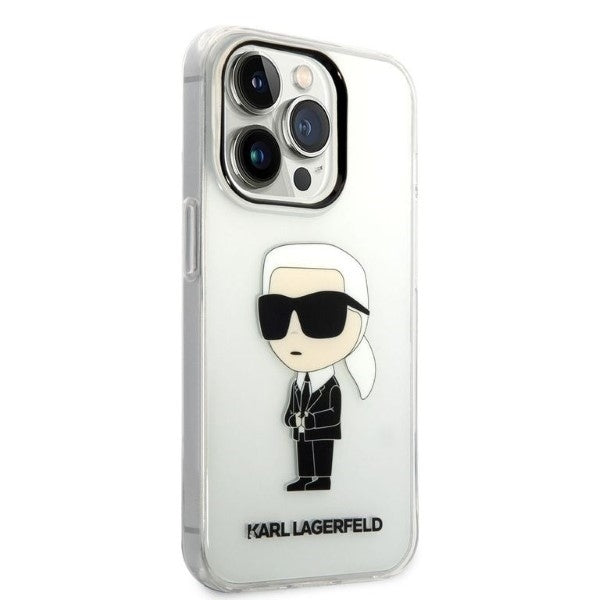 Puzdro pre Apple iPhone 14 Pro Max, Karl Lagerfeld, Ikonik Karl, Transparentné