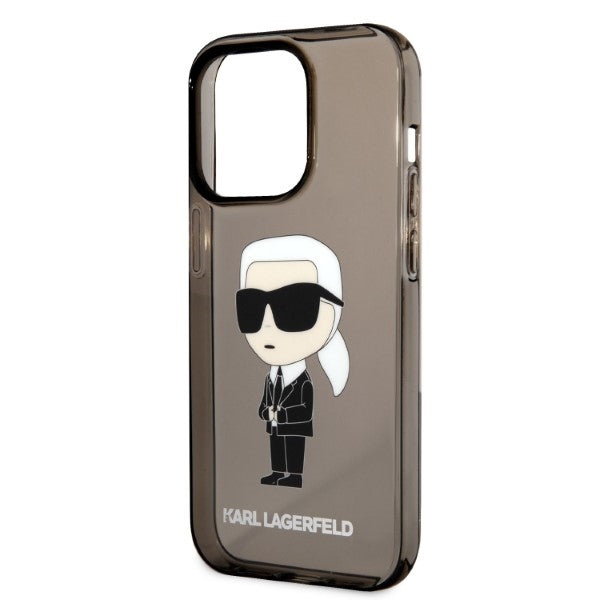 Puzdro pre Apple iPhone 14 Pro Max, Karl Lagerfeld, IML Ikonik NFT, Čierne