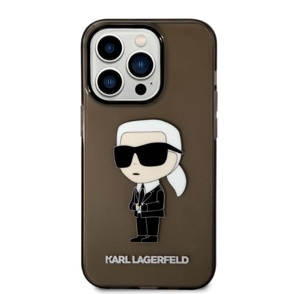 Puzdro pre Apple iPhone 14 Pro Max, Karl Lagerfeld, IML Ikonik NFT, Čierne