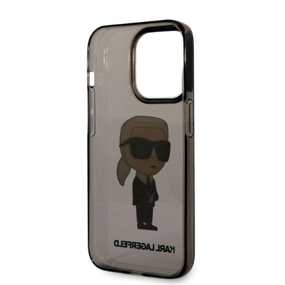 Puzdro pre Apple iPhone 14 Pro Max, Karl Lagerfeld, IML Ikonik NFT, Čierne