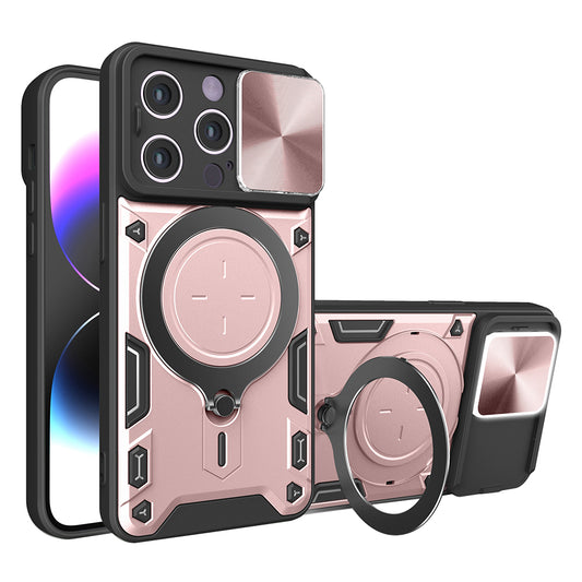 Puzdro pre Apple iPhone 14 Pro, Techsuit, CamGuard Pro, Ružovo zlaté