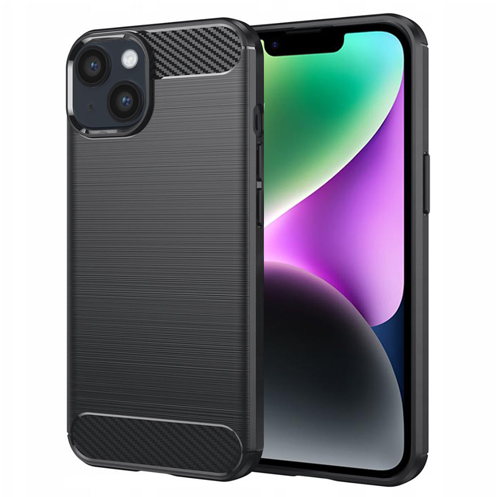 Obal na Apple iPhone 14, Techsuit, Karbón, Čierny