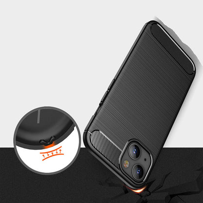 Obal na Apple iPhone 14, Techsuit, Karbón, Čierny