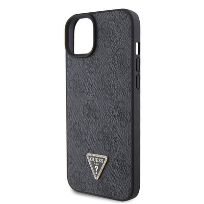 Case for Apple iPhone 15 / 14, Guess, Crossbody 4G Metal Logo, Black