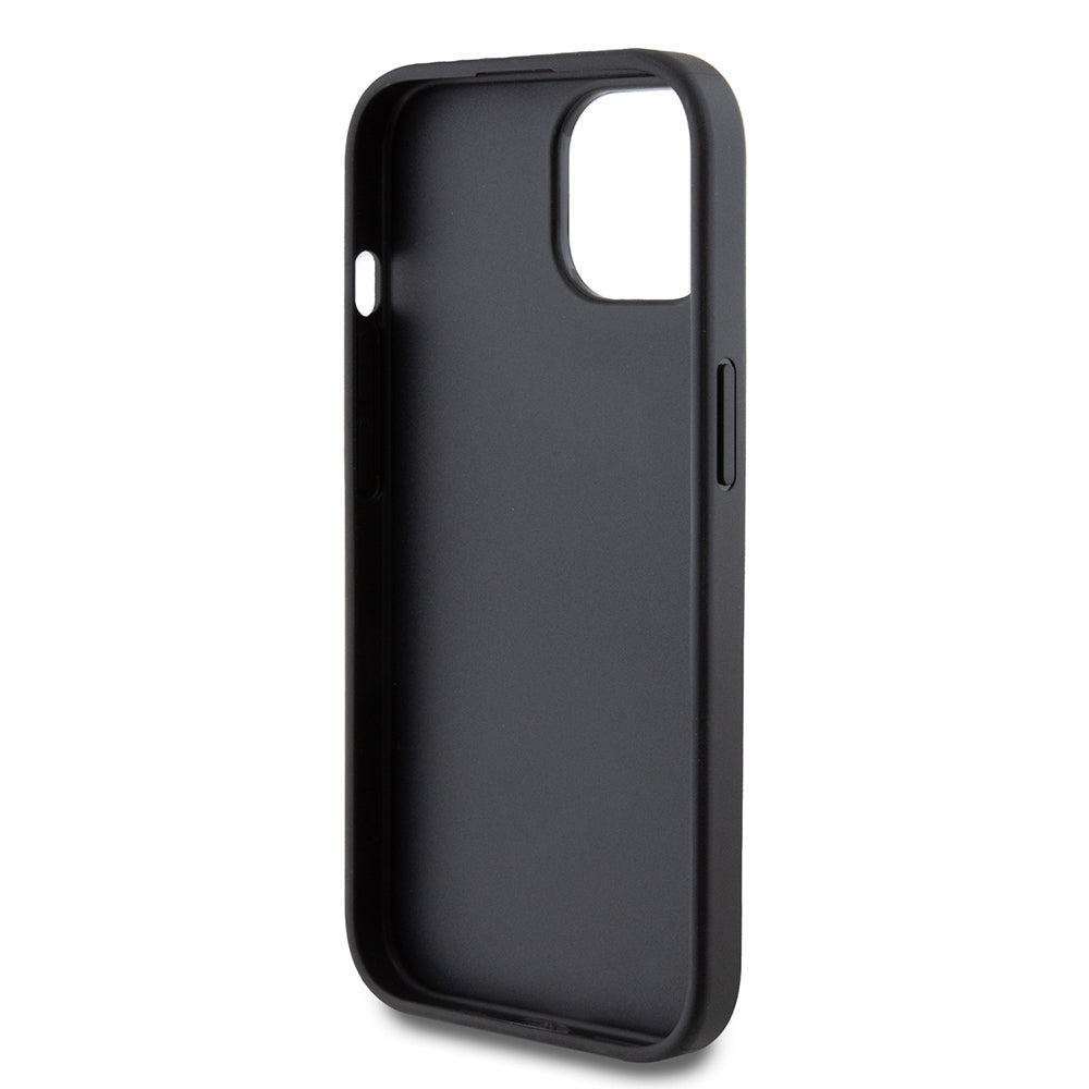 Puzdro pre Apple iPhone 15, Guess, 4G Metal Gold Logo, Sivé