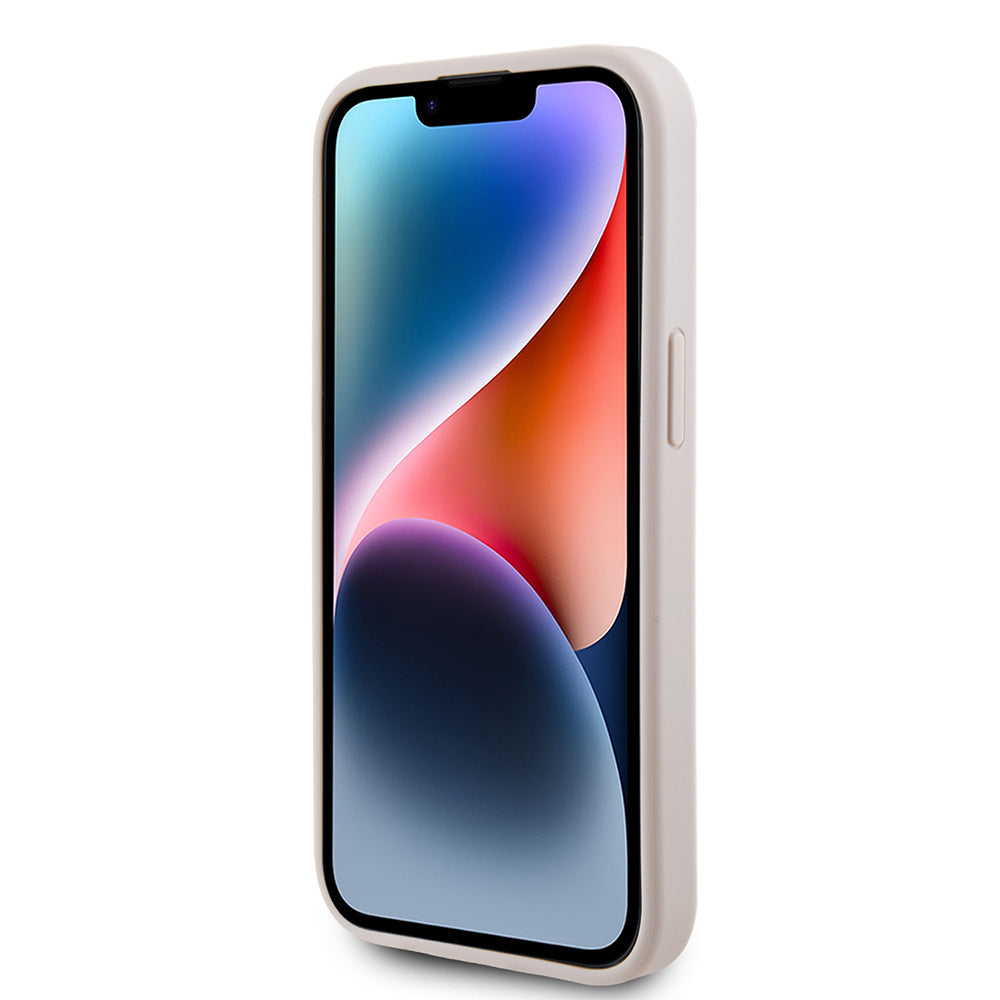 Puzdro pre Apple iPhone 15, Guess, 4G Metal Gold Logo, Ružové