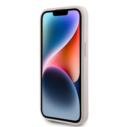 Puzdro pre Apple iPhone 15, Guess, 4G Metal Gold Logo, Ružové