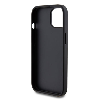 Puzdro pre Apple iPhone 15, Guess, Glitter Big 4G Script, Čierne