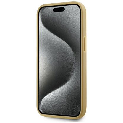 Puzdro pre Apple iPhone 15, Karl Lagerfeld, Metal Signature, Zlaté