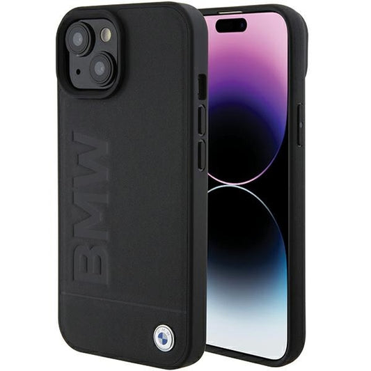 Puzdro pre Apple iPhone 15 Plus, BMW, Natural Hot Stamp, Čierne