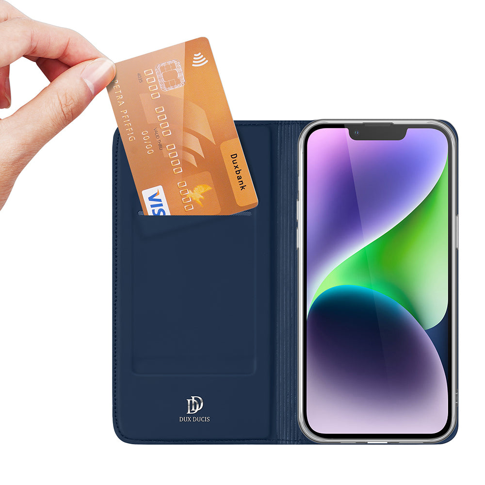 Puzdro pre Apple iPhone 15 Plus, DUX DUCIS, Skin Pro, Čierne