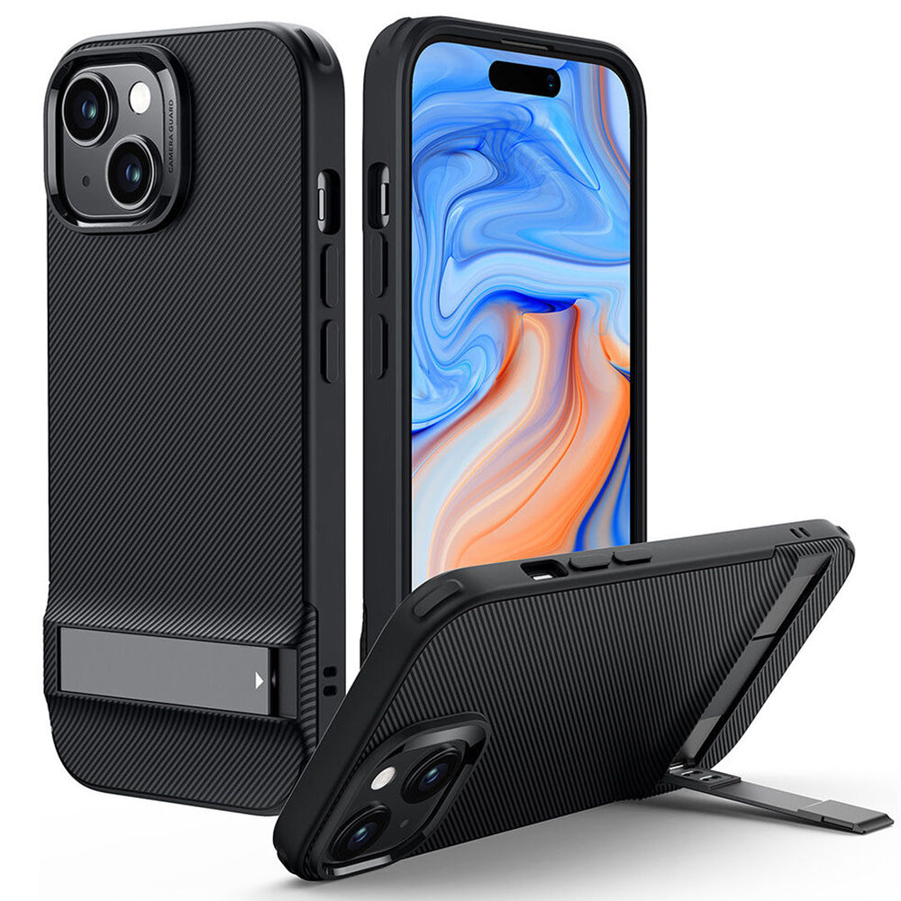 Puzdro pre Apple iPhone 15 Plus, ESR, Air Shield Boost Kickstand, Čierne