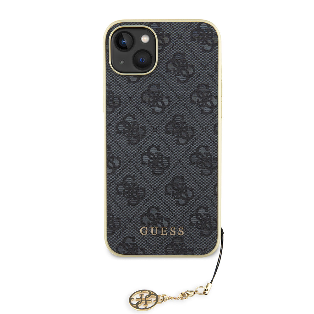 Puzdro pre Apple iPhone 15 Plus, Guess, 4G Charm, Sivé