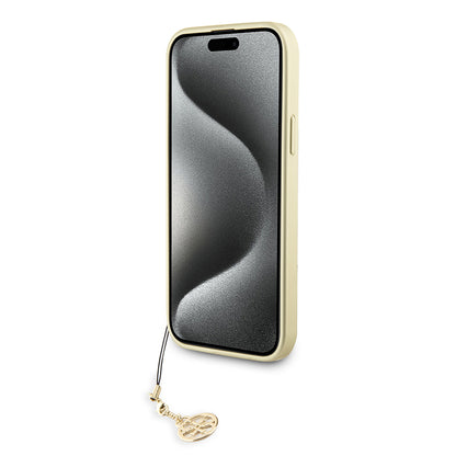 Puzdro pre Apple iPhone 15 Plus, Guess, 4G Charm, Sivé