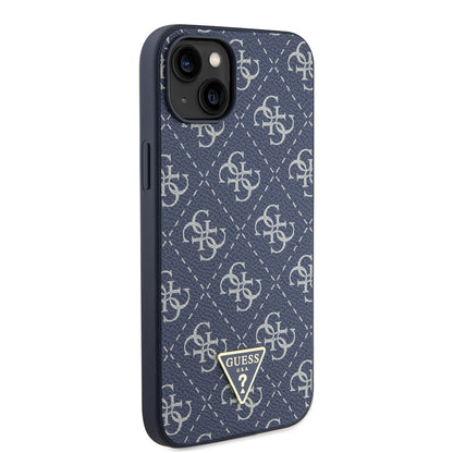 Case for Apple iPhone 15 Plus, Guess, 4G Triangle Logo, Blue