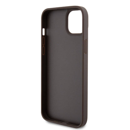 Case for Apple iPhone 15 Plus, Guess, Crossbody 4G Metal Logo, Brown