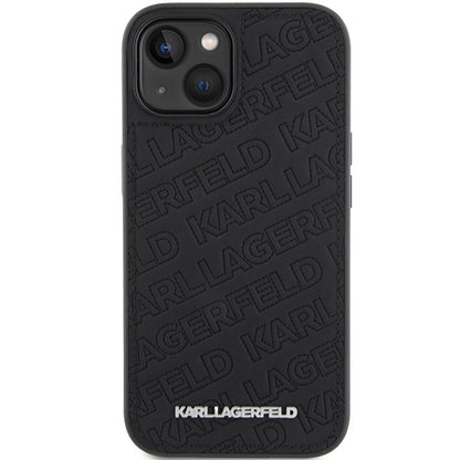Puzdro pre Apple iPhone 15 Plus, Karl Lagerfeld, Diagonal Quilted K Pattern, Čierne