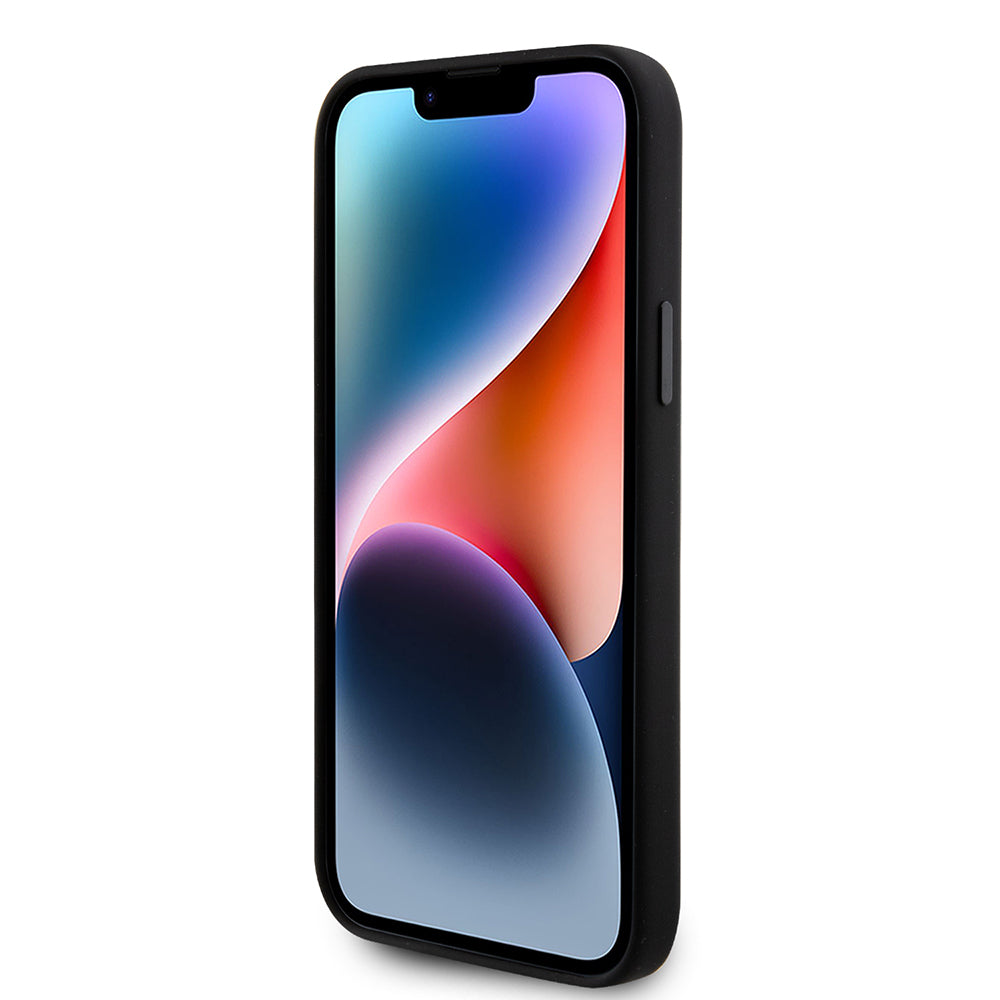 Puzdro pre Apple iPhone 15 Plus, Karl Lagerfeld, Silicone Choupette Metal, Čierne