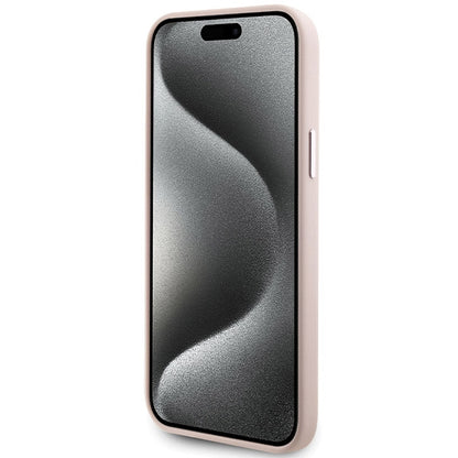 Case for Apple iPhone 15 Plus, Karl Lagerfeld, Silicone Choupette Metal, Pink