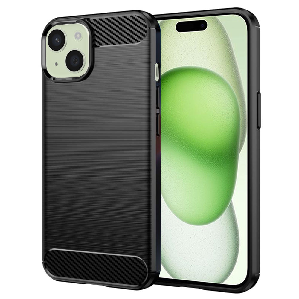 Obal na Apple iPhone 15 Plus, Techsuit, Karbón, Čierny