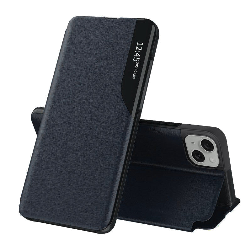 Puzdro pre Apple iPhone 15 Plus, Techsuit, eFold, Tmavomodrá