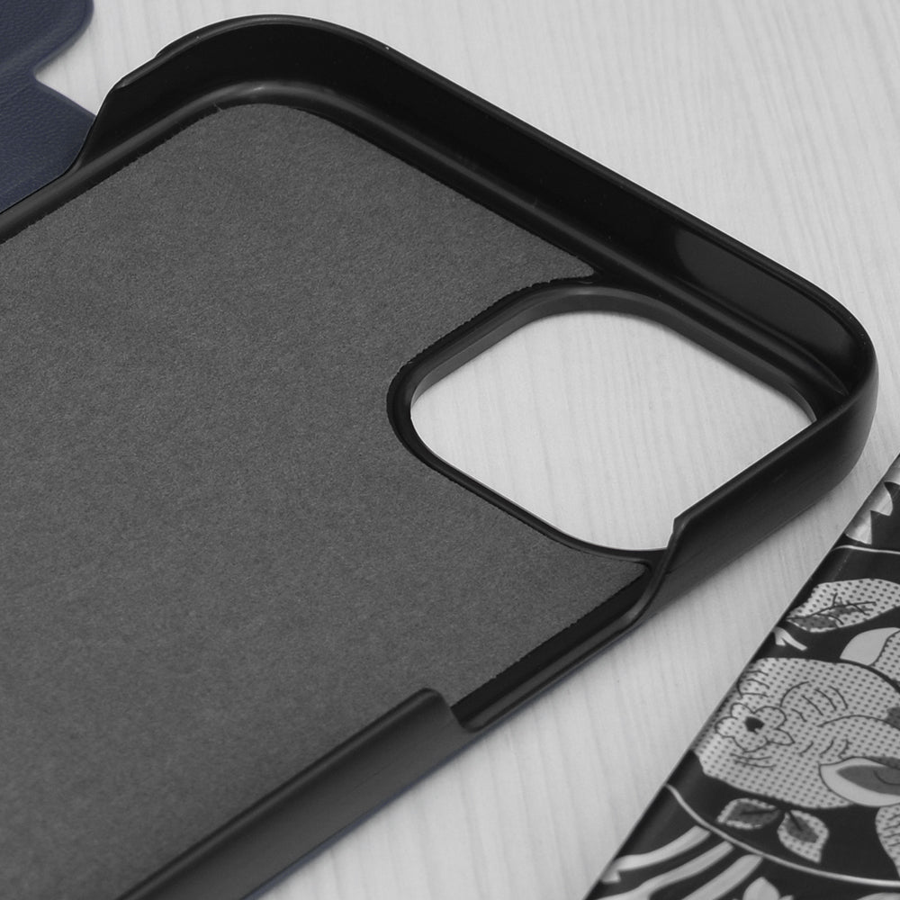 Puzdro pre Apple iPhone 15 Plus, Techsuit, eFold, Tmavomodrá