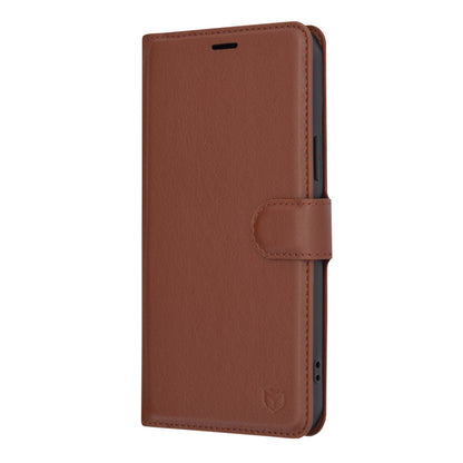 Obal na Apple iPhone 15 Plus, Techsuit, kožené folio, hnedý