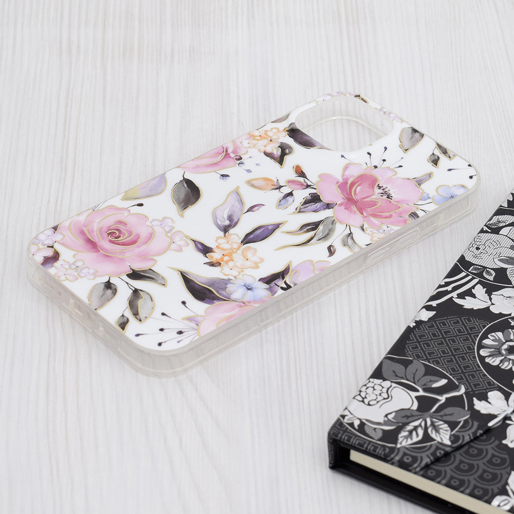 Puzdro pre Apple iPhone 15 Plus, Techsuit, Marble, Biela