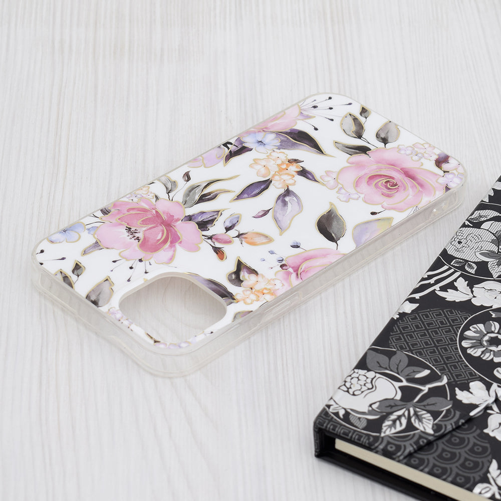 Puzdro pre Apple iPhone 15 Plus, Techsuit, Marble, Biela