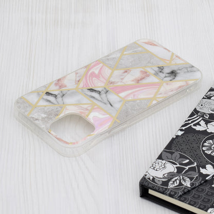 Obal na Apple iPhone 15 Plus, Techsuit, Marble, Ružový
