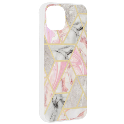 Obal na Apple iPhone 15 Plus, Techsuit, Marble, Ružový