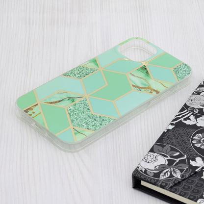 Obal na Apple iPhone 15 Plus, Techsuit, Marble, Zelený