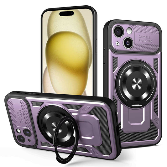 Puzdro pre Apple iPhone 15 Plus, Techsuit, RuggedCam, Fialové