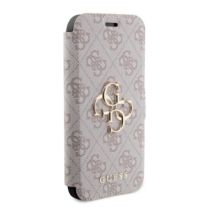 Puzdro pre Apple iPhone 15 Pro, Guess, 4G Book, Ružové