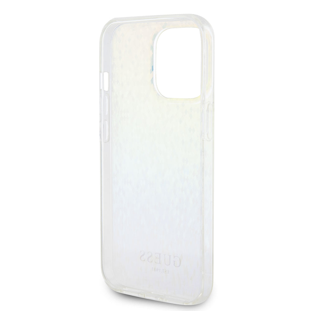 Puzdro pre Apple iPhone 15 Pro, Guess, IML Faceted Mirror Disco Iridescent, Viacfarebné