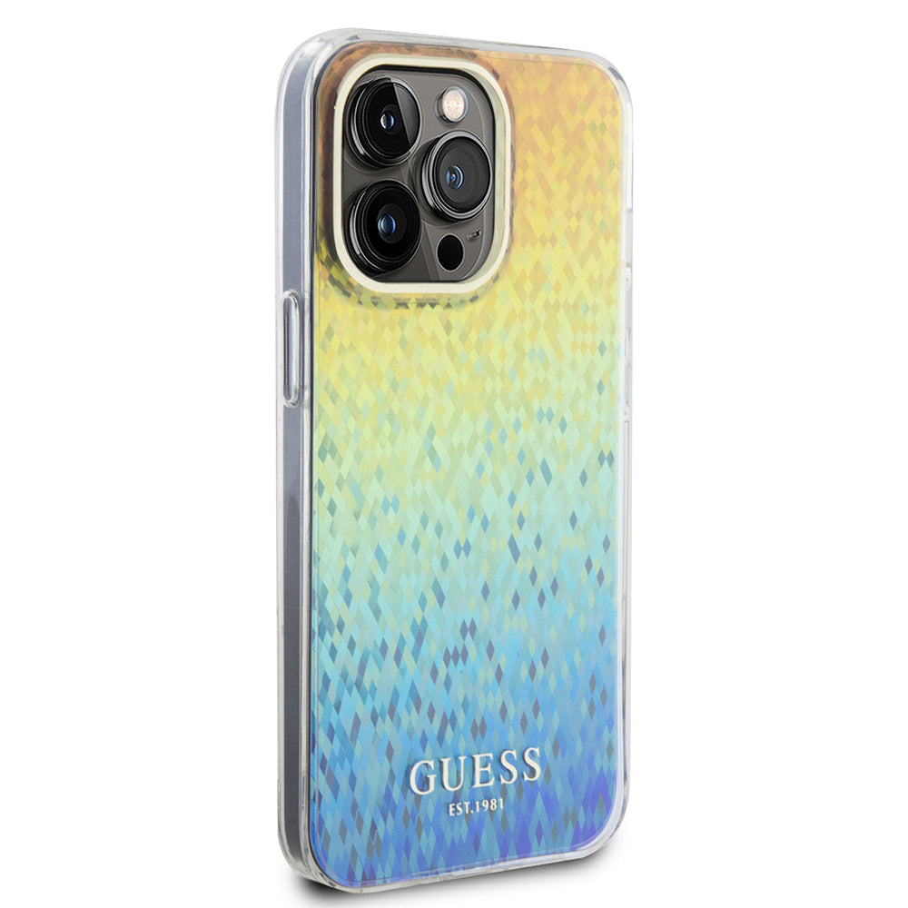 Puzdro pre Apple iPhone 15 Pro, Guess, IML Faceted Mirror Disco Iridescent, Viacfarebné