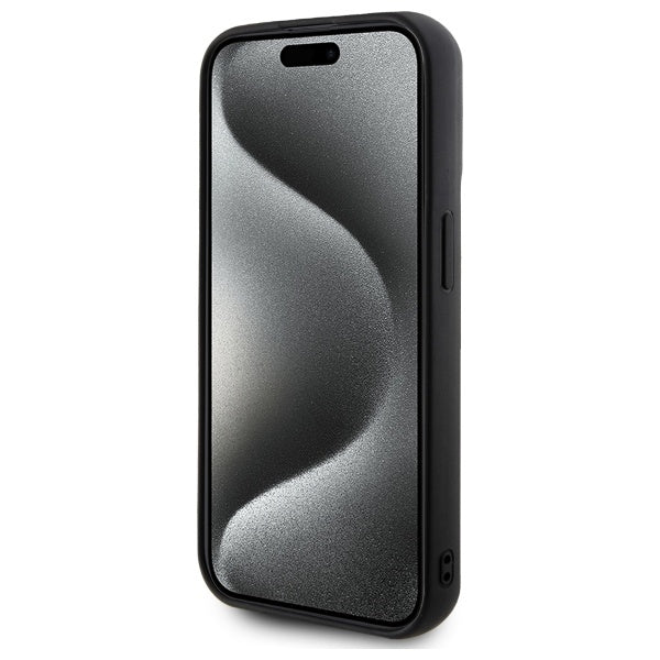 Puzdro pre Apple iPhone 15 Pro, Karl Lagerfeld, 3D Rubber Signature, Čierne