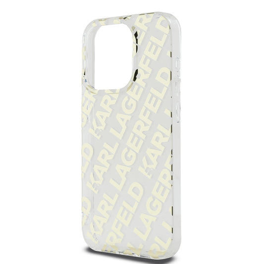 Puzdro pre Apple iPhone 15 Pro, Karl Lagerfeld, IML Electroplated Repeated Logo, Zlaté