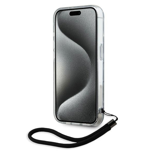 Puzdro pre Apple iPhone 15 Pro Max, Karl Lagerfeld, Zebra with Cord Strap, Mov