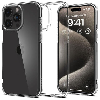 Puzdro pre Apple iPhone 15 Pro Max, Spigen, Ultra Hybrid, Priehľadné