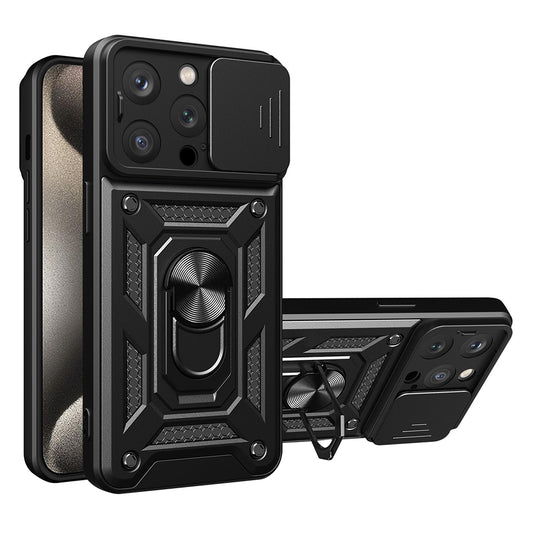 Puzdro pre Apple iPhone 15 Pro Max, Techsuit, CamShield, Čierne