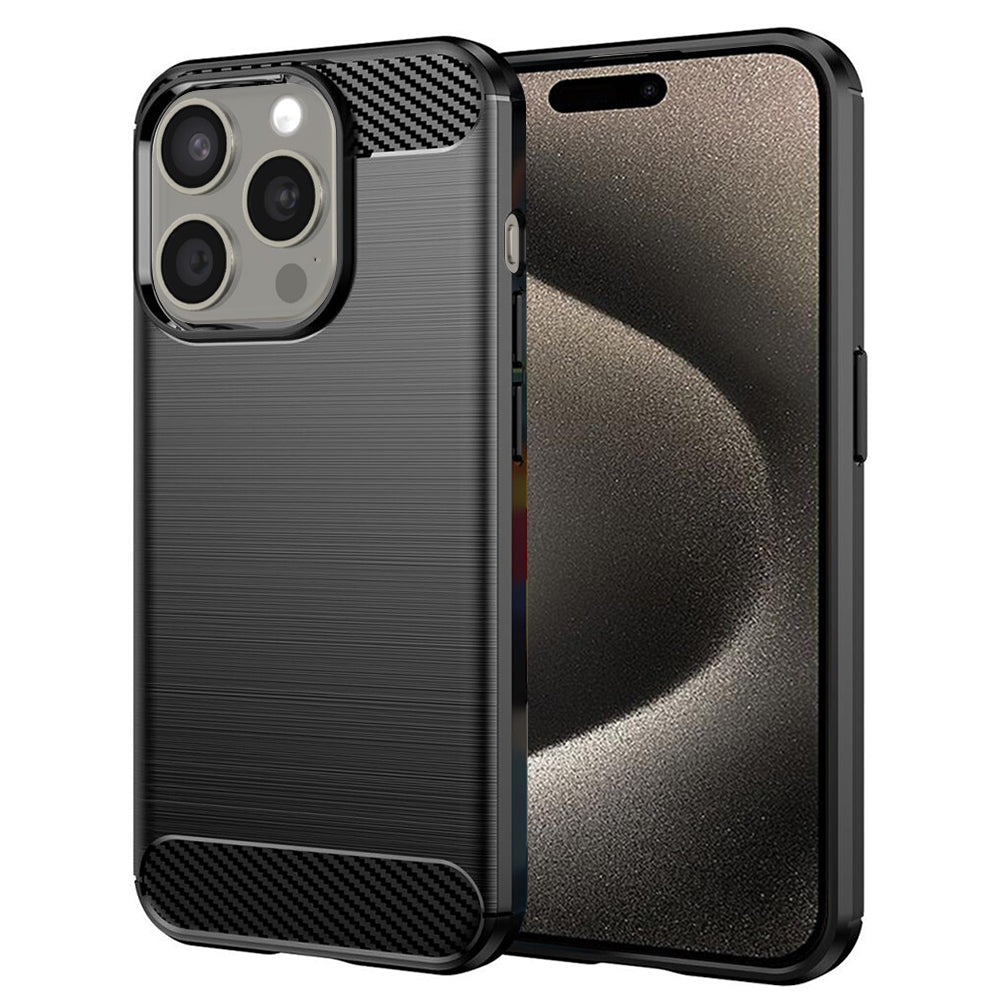 Puzdro pre Apple iPhone 15 Pro Max, Techsuit, Karbón, Čierne