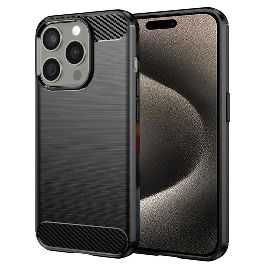 Puzdro pre Apple iPhone 15 Pro Max, Techsuit, Karbón, Čierne