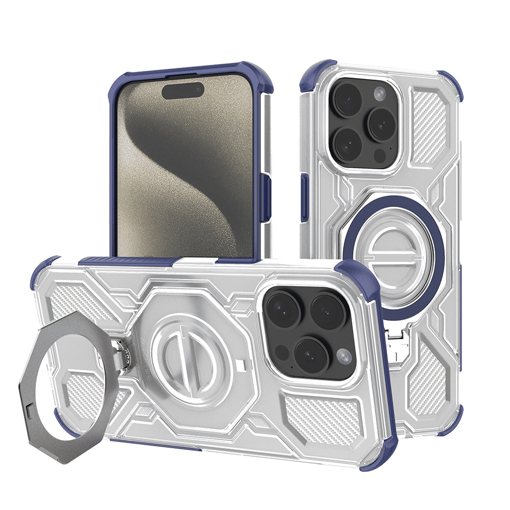 Case for Apple iPhone 15 Pro Max, Techsuit, Carbon Shield Pro, Blue